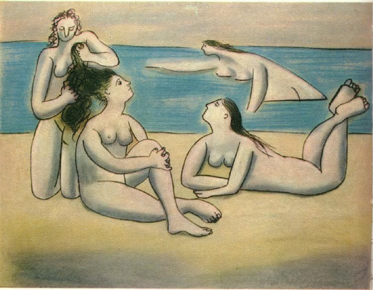 Pablo Picasso Classical Oil Painting Bathers Baigneuses